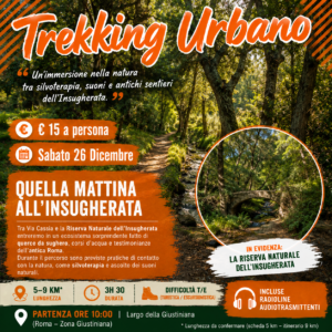 Trekking urbano - Sabato 26 Dicembre 2026 - “Quella mattina all’Insugherata”