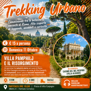 Trekking urbano - Domenica 11 Ottobre 2026 - “Il Verde incontra la Storia: Villa Pamphilj e il Risorgimento”